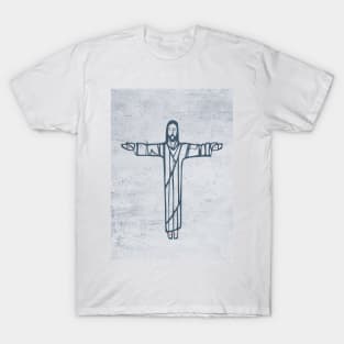 Jesus Christ with open arms illustration T-Shirt